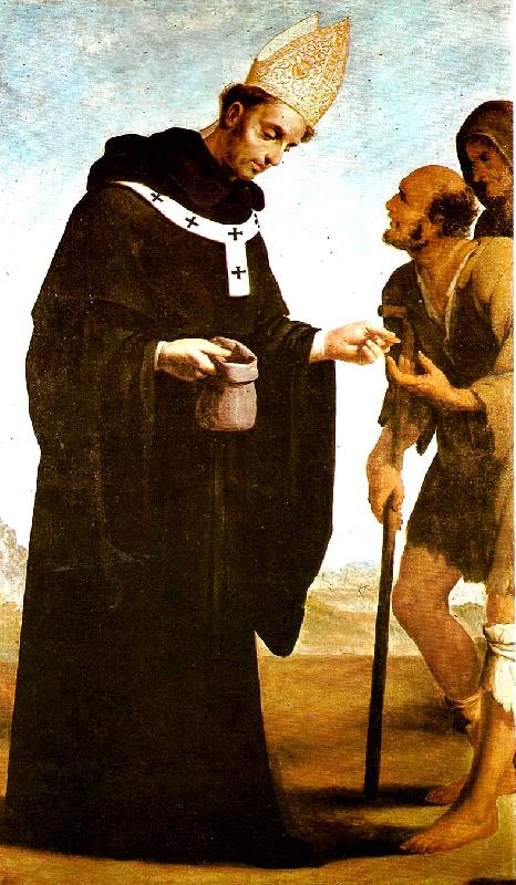 Francisco de Zurbaran st. toma,s de villanueva helping a cripple oil painting picture